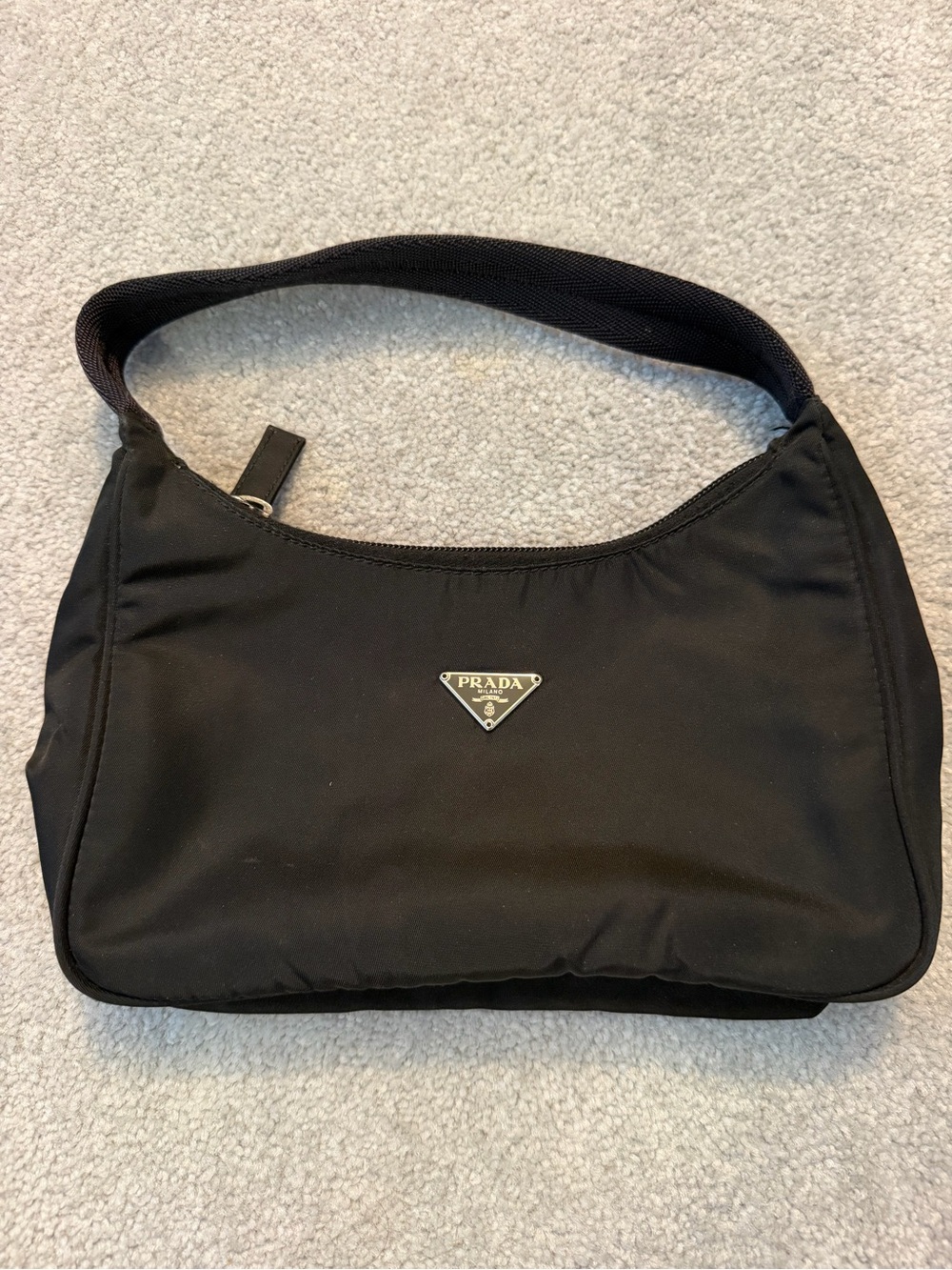 Prada Tessuto Black Nylon Shoulder Bag